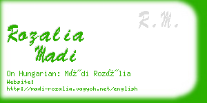 rozalia madi business card